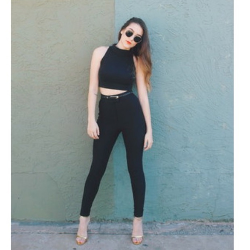 American Apparel Black Riding Pants size L - Picture 4 of 7